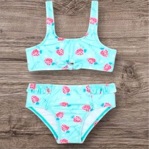 NEW Toddler Girl Ruffled Print Bikini, 2-Piece, Size 3T, girl swimsuit, Swimwear